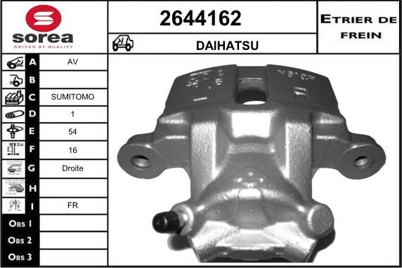 EAI 2644162 - Тормозной суппорт autosila-amz.com