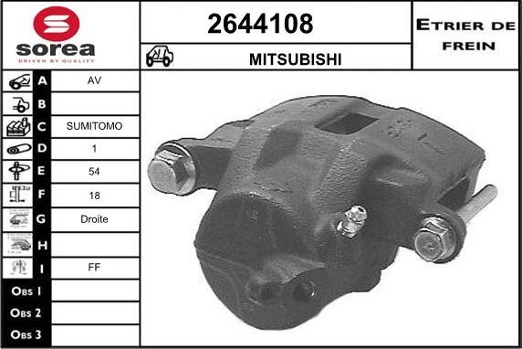 EAI 2644108 - Тормозной суппорт autosila-amz.com