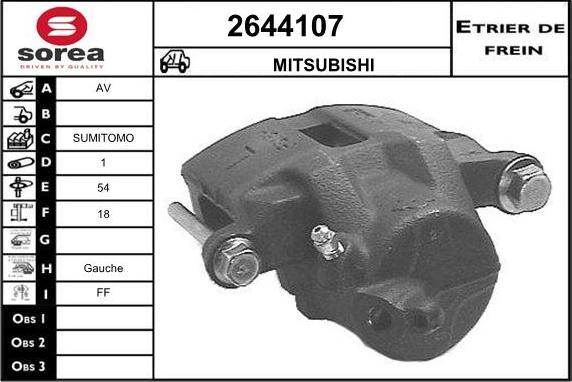 EAI 2644107 - Тормозной суппорт autosila-amz.com