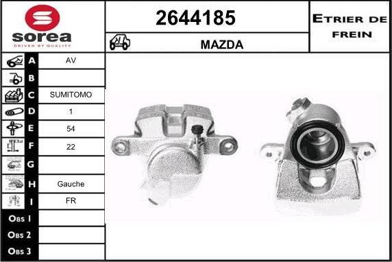 EAI 2644185 - Тормозной суппорт autosila-amz.com