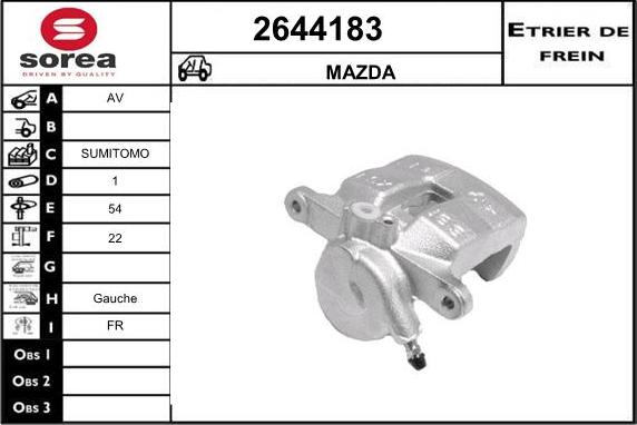 EAI 2644183 - Тормозной суппорт autosila-amz.com