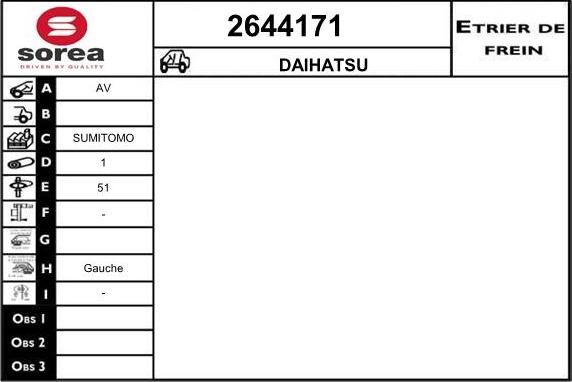 EAI 2644171 - Тормозной суппорт autosila-amz.com