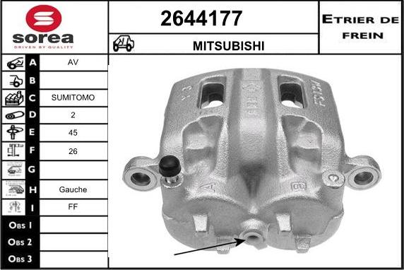 EAI 2644177 - Тормозной суппорт autosila-amz.com