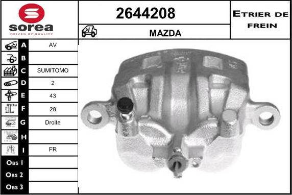 EAI 2644208 - Тормозной суппорт autosila-amz.com