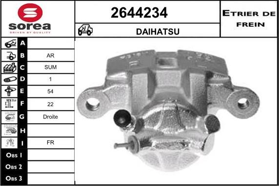 EAI 2644234 - Тормозной суппорт autosila-amz.com
