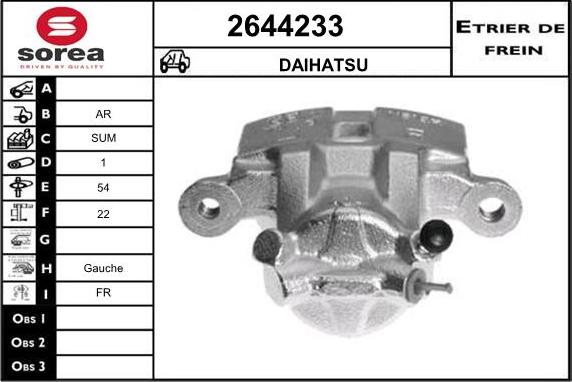 EAI 2644233 - Тормозной суппорт autosila-amz.com