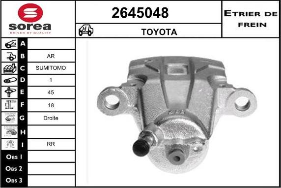 EAI 2645048 - Тормозной суппорт autosila-amz.com