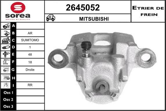 EAI 2645052 - Тормозной суппорт autosila-amz.com