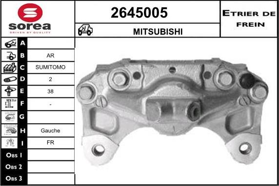 EAI 2645005 - Тормозной суппорт autosila-amz.com