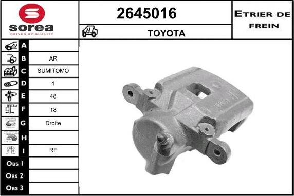 EAI 2645016 - Тормозной суппорт autosila-amz.com