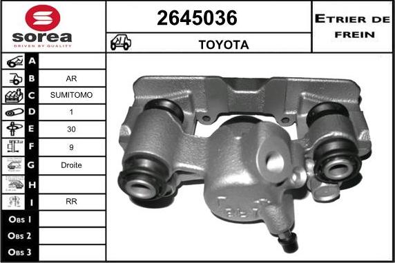 EAI 2645036 - Тормозной суппорт autosila-amz.com