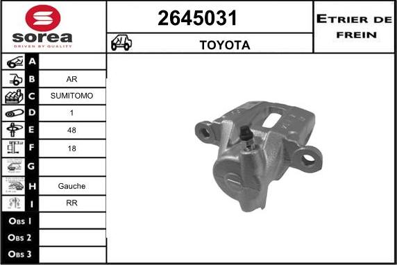 EAI 2645031 - Тормозной суппорт autosila-amz.com