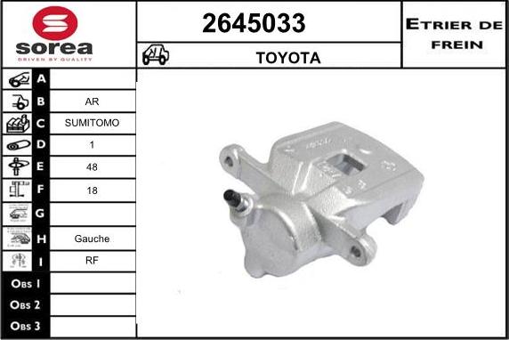 EAI 2645033 - Тормозной суппорт autosila-amz.com