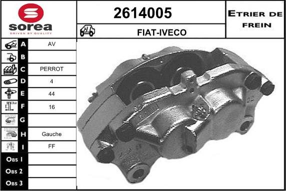 EAI 2614005 - Тормозной суппорт autosila-amz.com