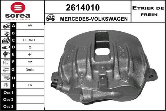 EAI 2614010 - Тормозной суппорт autosila-amz.com