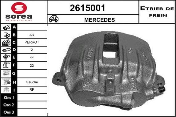 EAI 2615001 - Тормозной суппорт autosila-amz.com