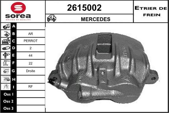 EAI 2615002 - Тормозной суппорт autosila-amz.com