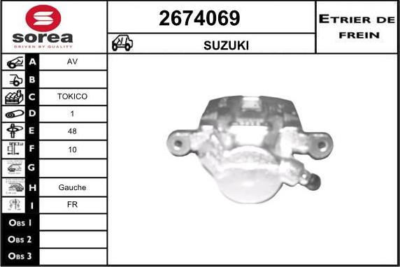 EAI 2674069 - Тормозной суппорт autosila-amz.com