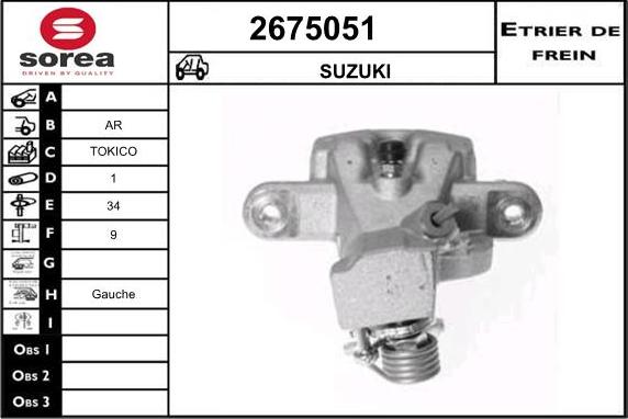 EAI 2675051 - Тормозной суппорт autosila-amz.com
