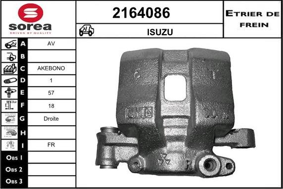 EAI 2164086 - Тормозной суппорт autosila-amz.com