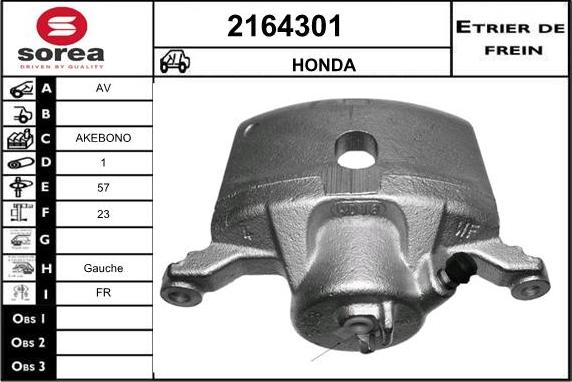 EAI 2164301 - Тормозной суппорт autosila-amz.com