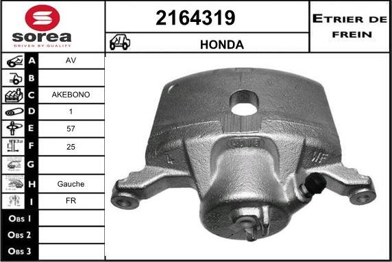 EAI 2164319 - Тормозной суппорт autosila-amz.com