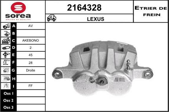 EAI 2164328 - Тормозной суппорт autosila-amz.com