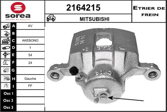 EAI 2164215 - Тормозной суппорт autosila-amz.com