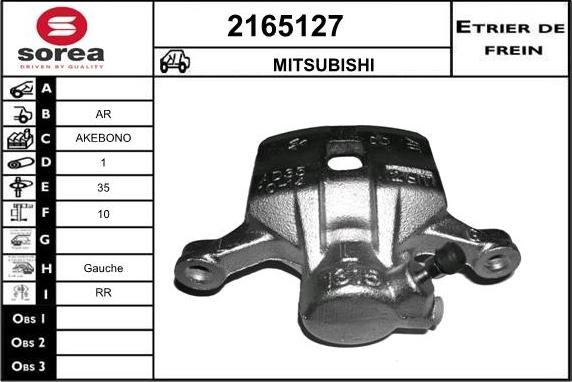 EAI 2165127 - Тормозной суппорт autosila-amz.com