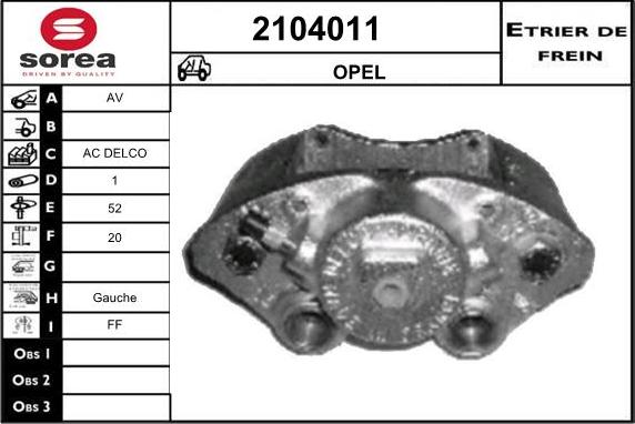 EAI 2104011 - Тормозной суппорт autosila-amz.com