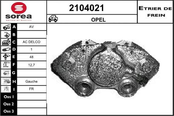 EAI 2104021 - Тормозной суппорт autosila-amz.com