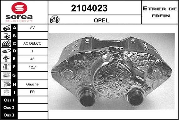 EAI 2104023 - Тормозной суппорт autosila-amz.com