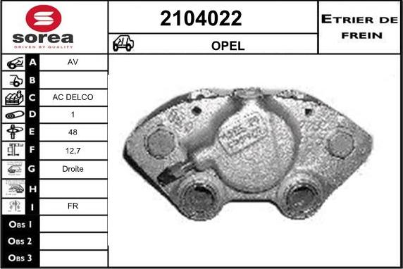 EAI 2104022 - Тормозной суппорт autosila-amz.com