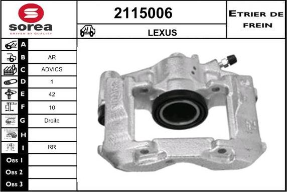 EAI 2115006 - Тормозной суппорт autosila-amz.com