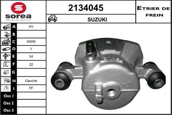 EAI 2134045 - Тормозной суппорт autosila-amz.com