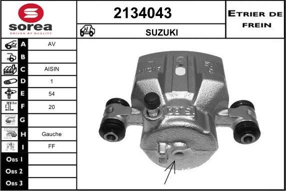 EAI 2134043 - Тормозной суппорт autosila-amz.com