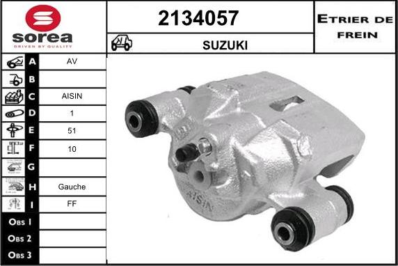 EAI 2134057 - Тормозной суппорт autosila-amz.com