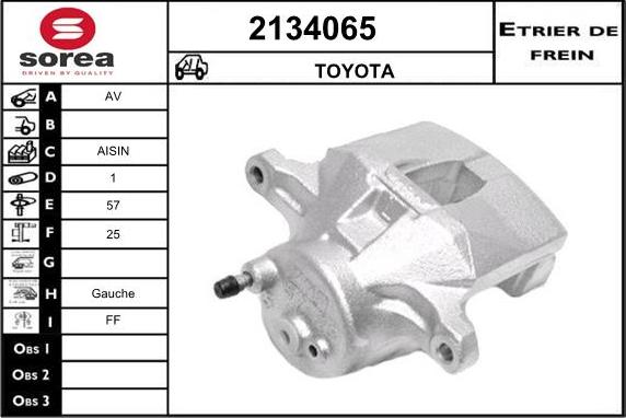EAI 2134065 - Тормозной суппорт autosila-amz.com
