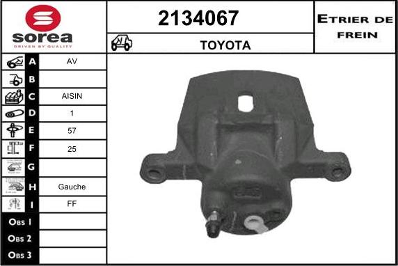 EAI 2134067 - Тормозной суппорт autosila-amz.com