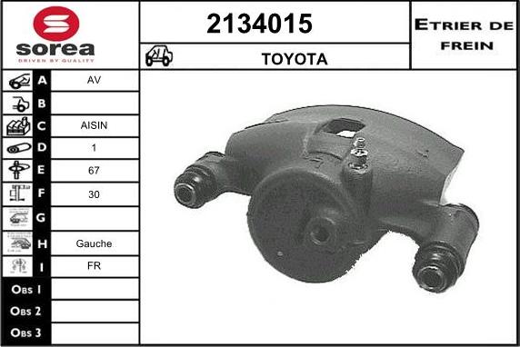 EAI 2134015 - Тормозной суппорт autosila-amz.com