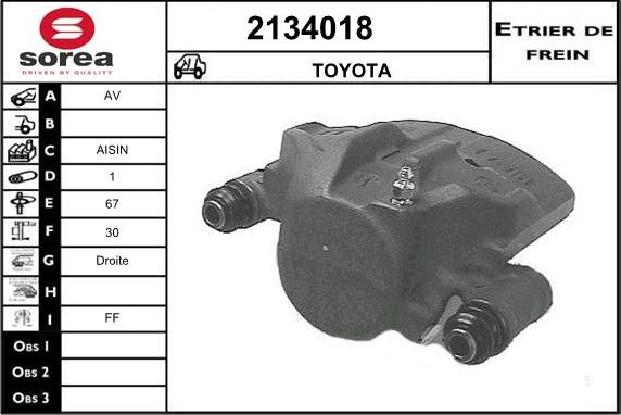 EAI 2134018 - Тормозной суппорт autosila-amz.com