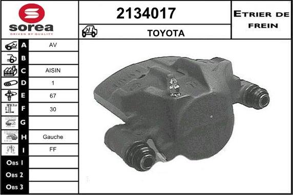 EAI 2134017 - Тормозной суппорт autosila-amz.com