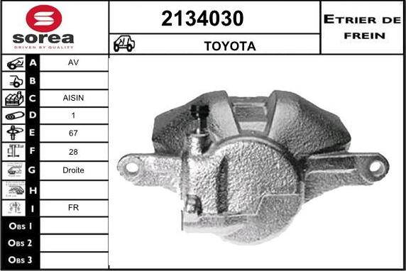 EAI 2134030 - Тормозной суппорт autosila-amz.com