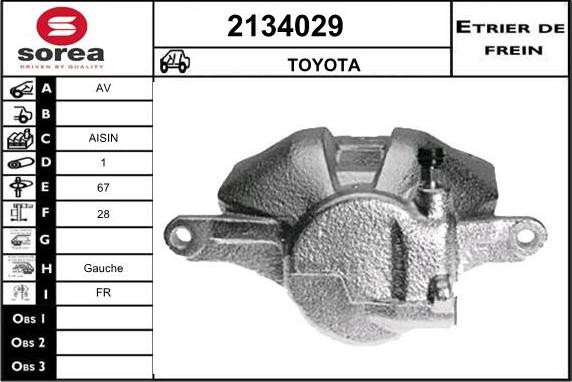 EAI 2134029 - Тормозной суппорт autosila-amz.com