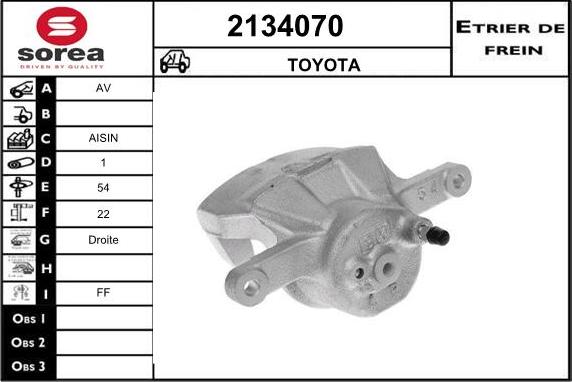 EAI 2134070 - Тормозной суппорт autosila-amz.com