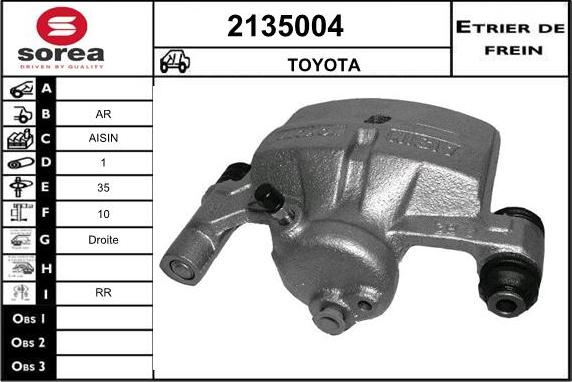 EAI 2135004 - Тормозной суппорт autosila-amz.com