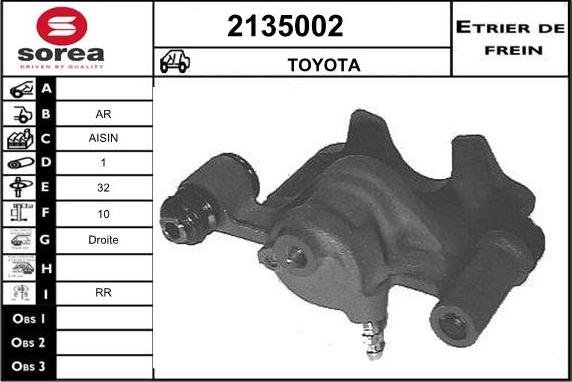 EAI 2135002 - Тормозной суппорт autosila-amz.com