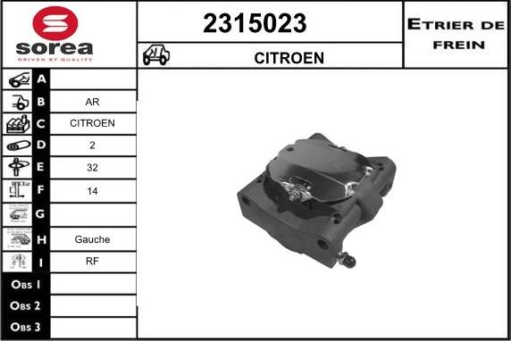 EAI 2315023 - Тормозной суппорт autosila-amz.com