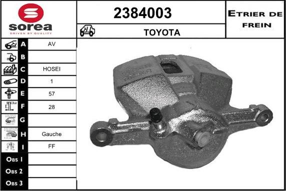 EAI 2384003 - Тормозной суппорт autosila-amz.com