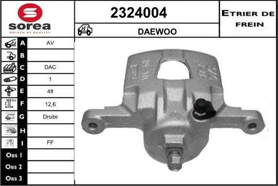 EAI 2324004 - Тормозной суппорт autosila-amz.com